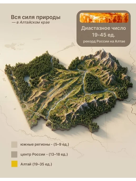 Altay Gold Мед таежный алтайский 1500 г 2026, золотой, фото 6