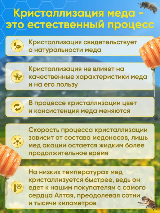 Altay Gold Мед таежный алтайский 1500 г 2026, 1500 г, фото 2