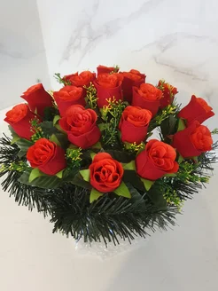 Ритуальная поляна корзина на кладбище "Розы" MEMO Flowers 117267705 купить за 1 199 ₽ в интернет-магазине Wildberries