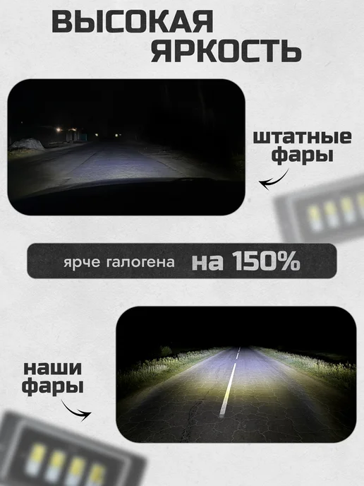 StepWise Противотуманные фары ВАЗ светодиодные 40w для автомобиля, 40 Вт, фото 5