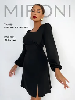 Платье мини с разрезом MIRONI 117623507 купить за 2 054 ₽ в интернет-магазине Wildberries