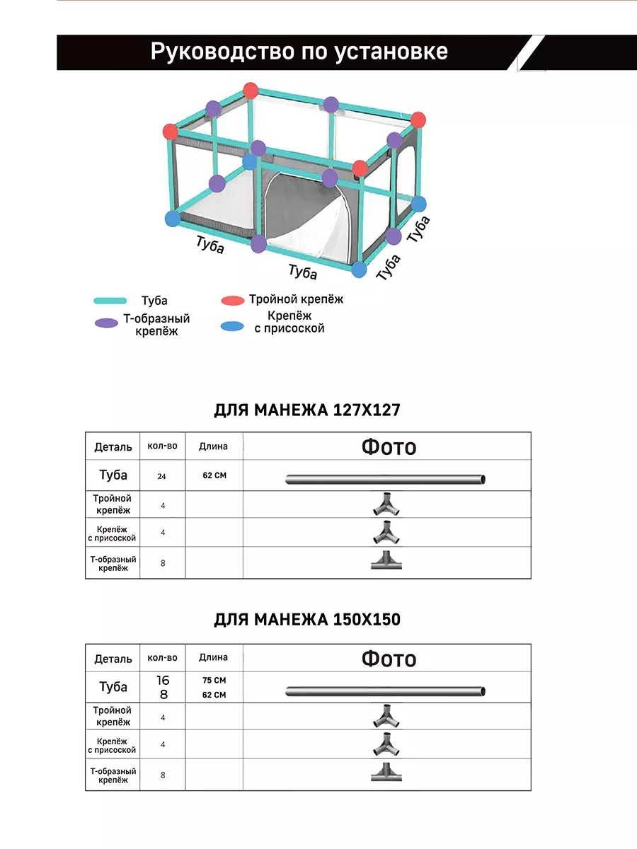 Манеж детский напольный 127х127 см CINLANKIDS 117624720 купить в  интернет-магазине Wildberries