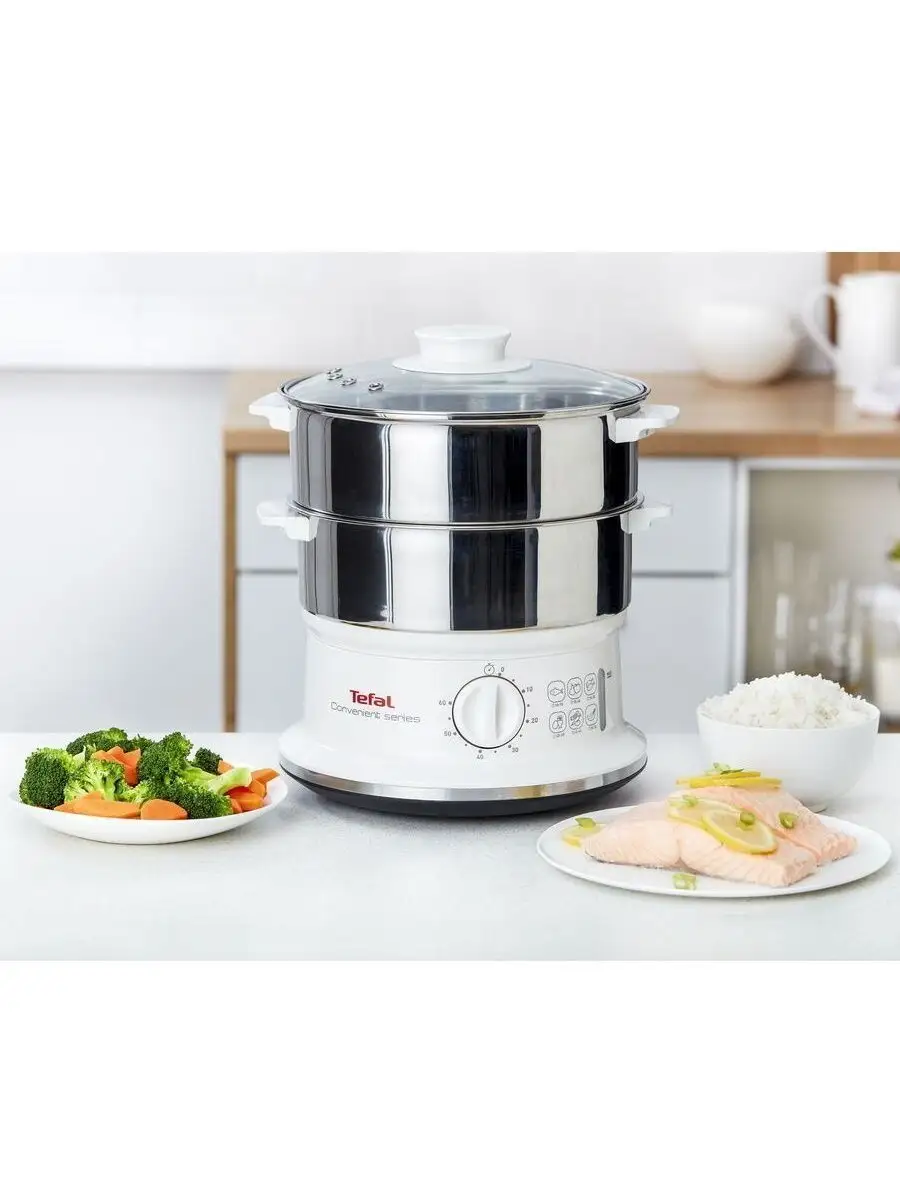 Электрическая пароварка Convenient Series VC145130 Tefal 117648716 купить  за 11 368 ₽ в интернет-магазине Wildberries