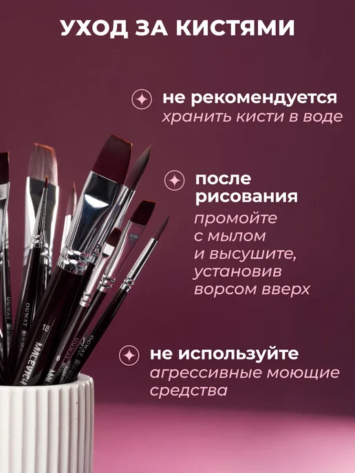 Малевичъ Кисть из синтетики №8, плоская "Фрида", вариант, фото 7
