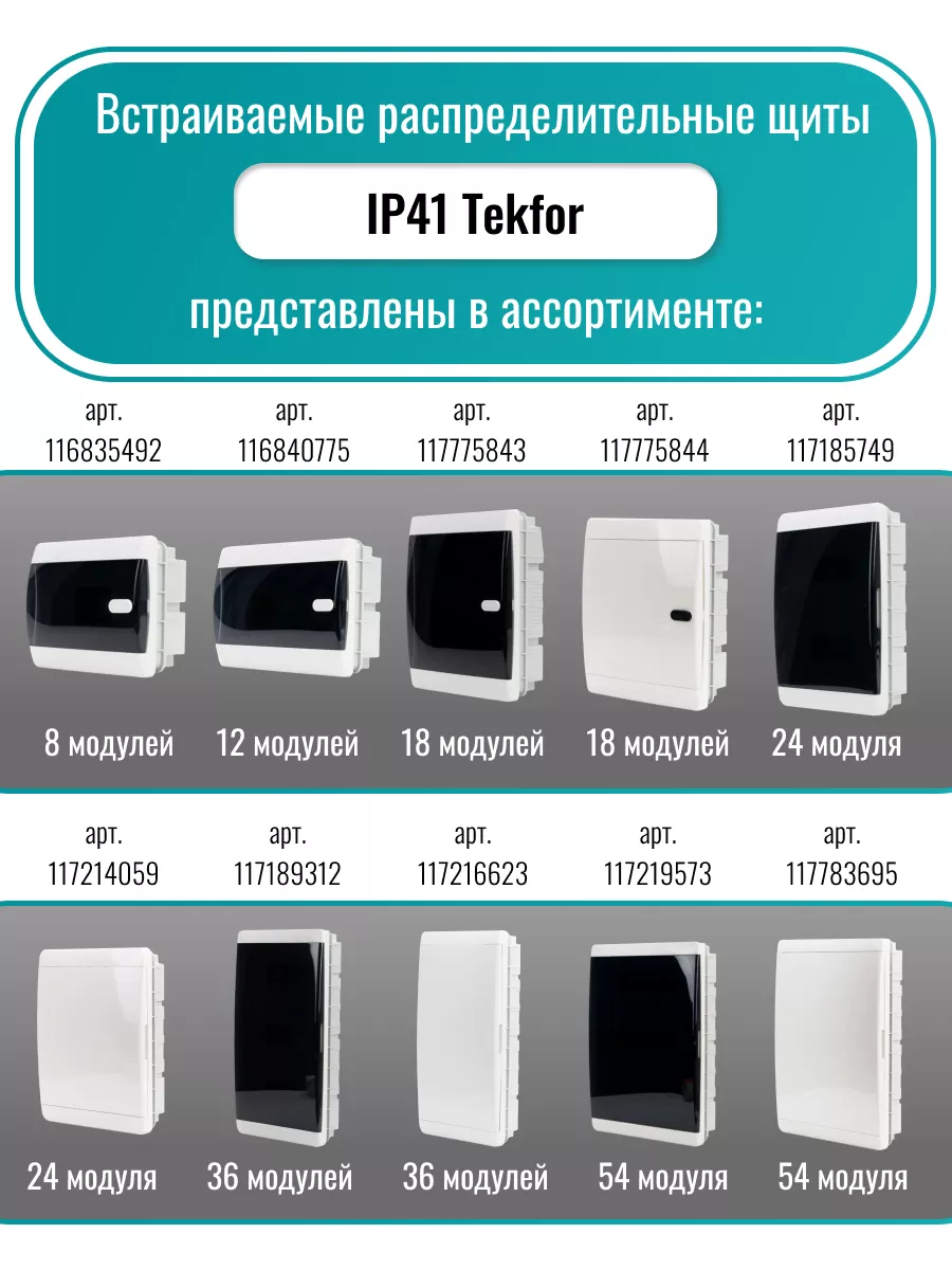 Бокс распределительный встраиваемый 18 м UICKP13V-18-41K01 Tekfor 117775844  купить за 2 118 ₽ в интернет-магазине Wildberries