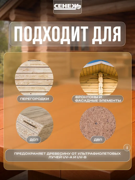 Сенеж Пропитка для дерева от влаги и гниения Аквадекор 111 0,9 кг, 900 г, фото 4
