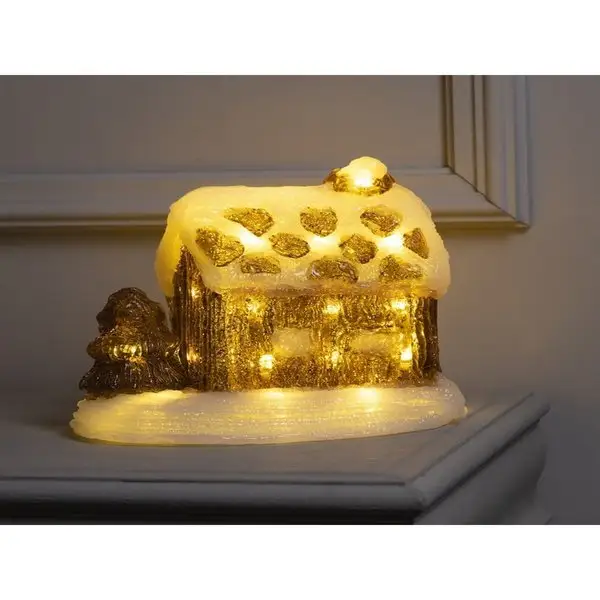 Новогодние украшения Зимний домик 22х21х17 см, 30 LED, 220 В