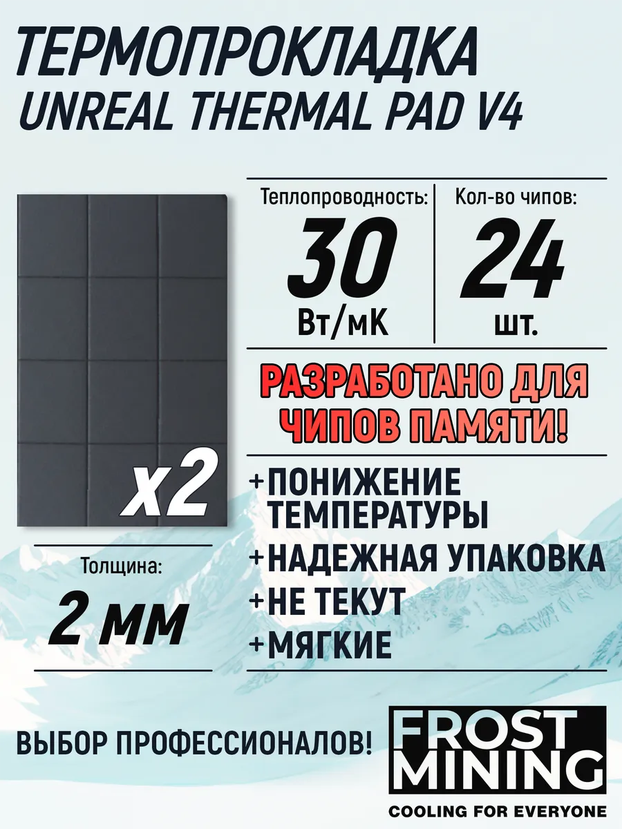 Термопрокладка 30 вт Мк 2.2мм 24шт