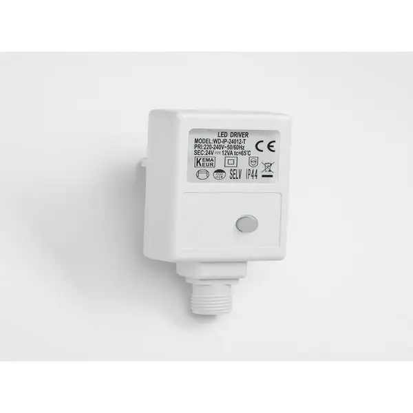Трансформатор для гирлянд, таймер, 220/24V, 12 Вт, IP44