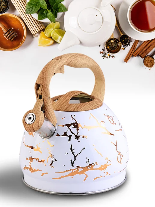 Чайник со свистком для плиты 3 л - фото 13