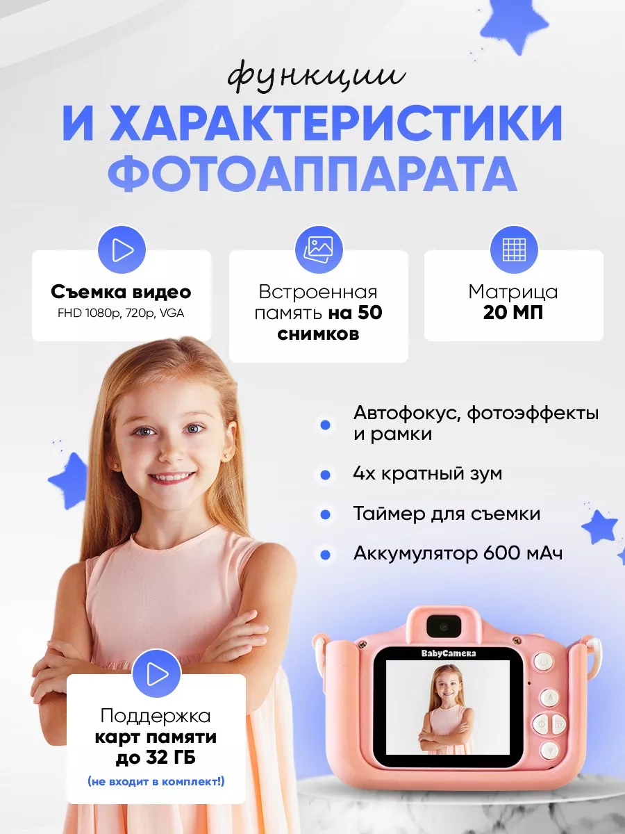 Фотоаппарат в наборе с планшетом mimishno 117960085 купить за 1 154 ₽ в  интернет-магазине Wildberries