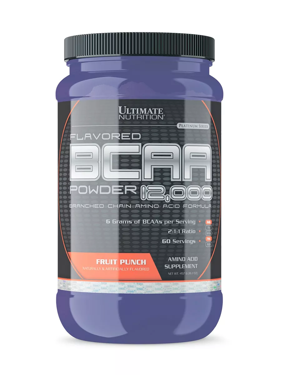 Аминокислоты БЦАА 12000, BCAA, 457 г - Фруктовый пунш