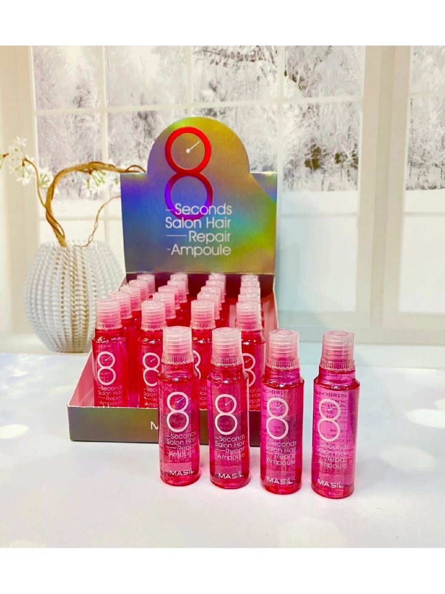 Филлер 8 seconds salon hair mask. Масил филлер для волос. 8 Seconds Salon hair Repair Ampoule 15 мл Масил. Масил 10 премиум косметика.