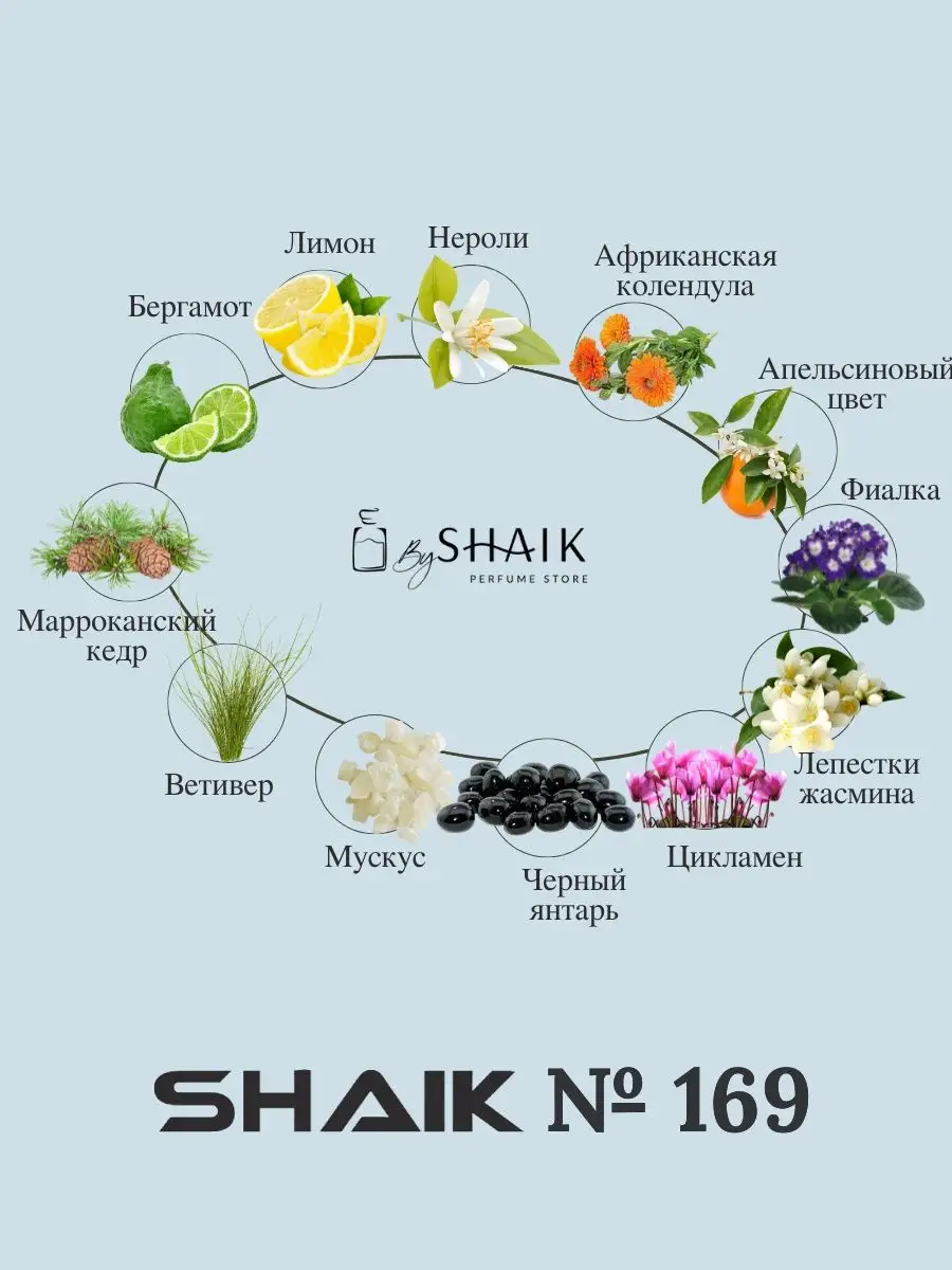 Парфюмерная вода № 169 духи африка 100 мл SHAIK 118312313 купить за 1 849 ₽  в интернет-магазине Wildberries