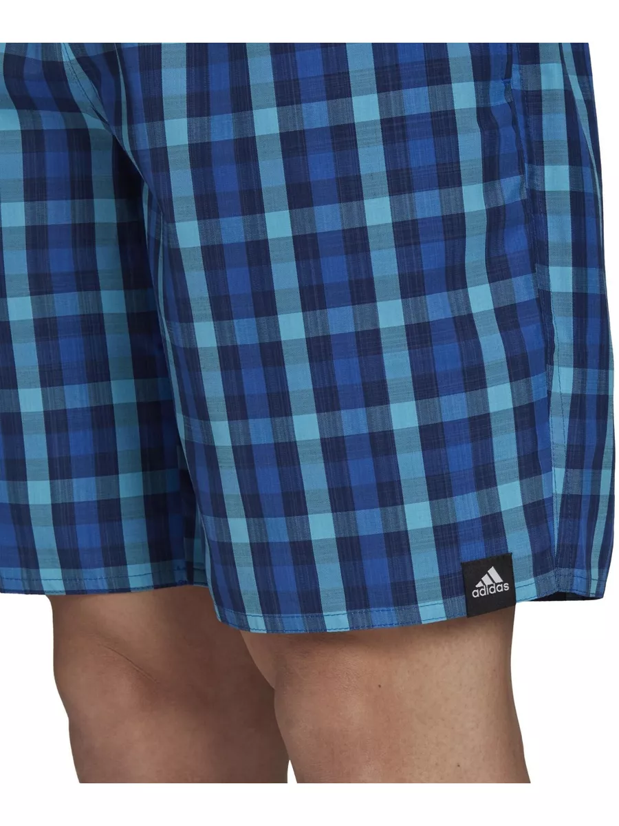 Adidas check shorts on sale