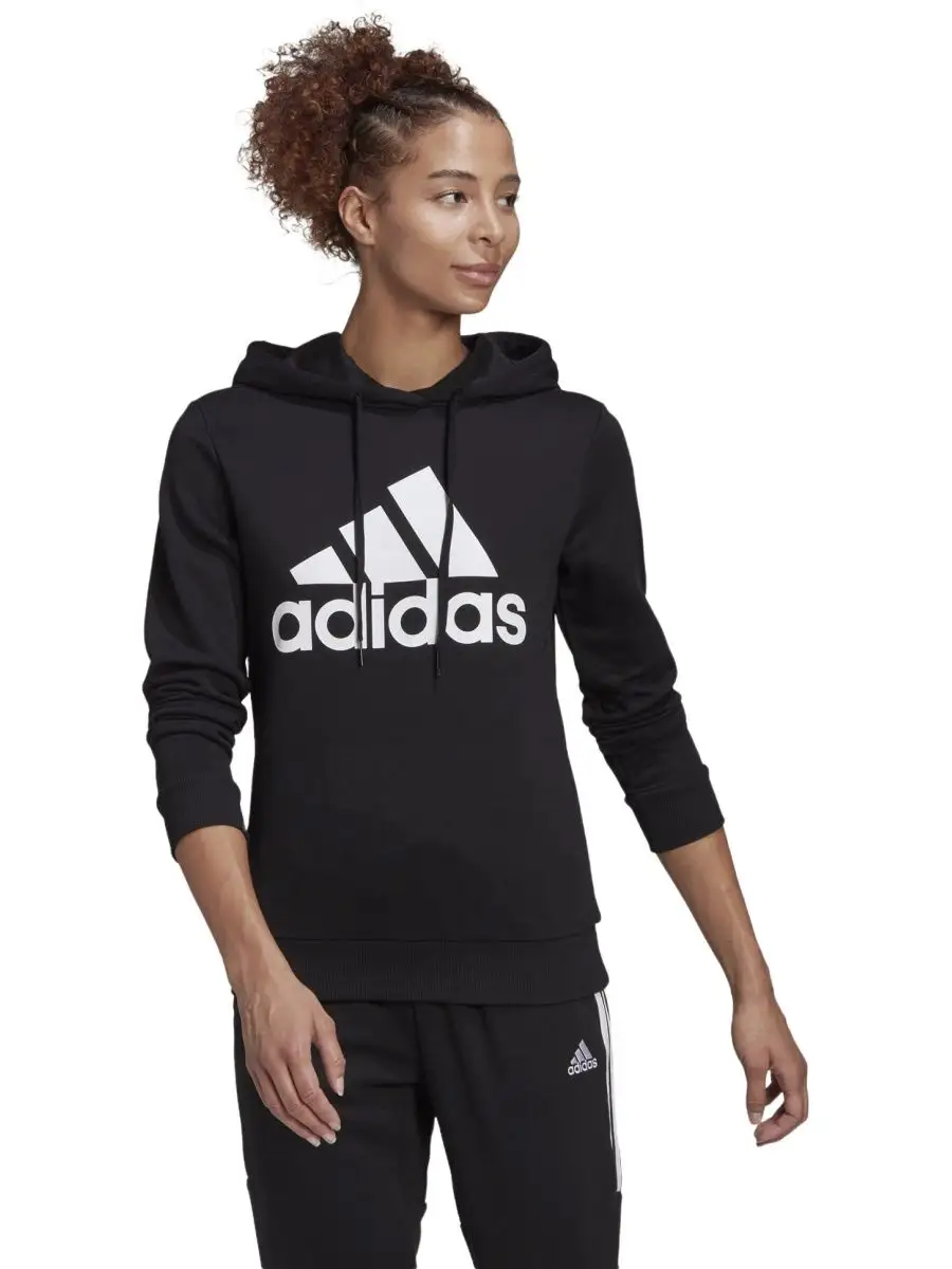 Essentials Big Logo French Terry Hoodie W adidas 118612296 4 044 Wildberries