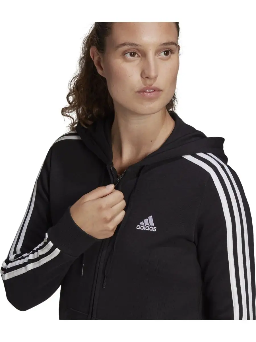 Essentials 3 Stripes French Terry Full Zip W adidas 118828899 5 781 Wildberries