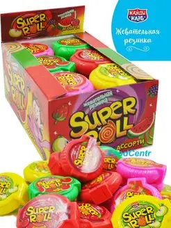 Жевательная резинка "SUPER ROLL" ассорти Супер Ролл 24 шт Канди Клаб 118971412 купить за 398 ₽ в интернет-магазине Wildberries