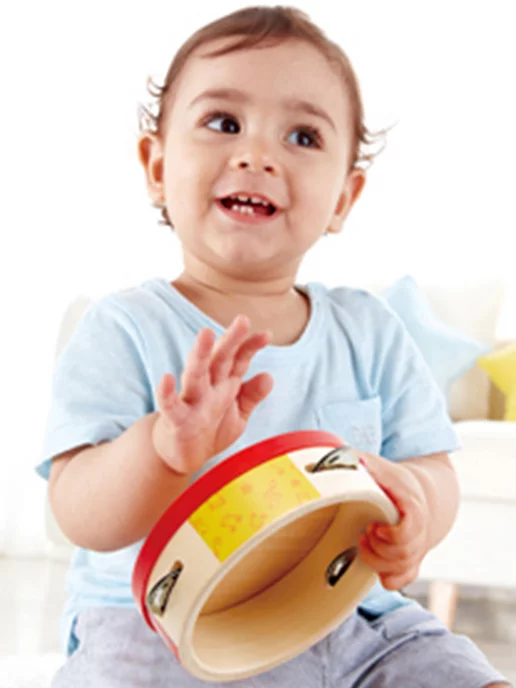 HAPE Музыкальная игрушка Веселый бубен, синий, фото 5