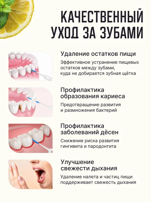 NEW HAPPY SMILE Межзубные ершики зубные для брекетов и зубов набор, вариант, фото 5