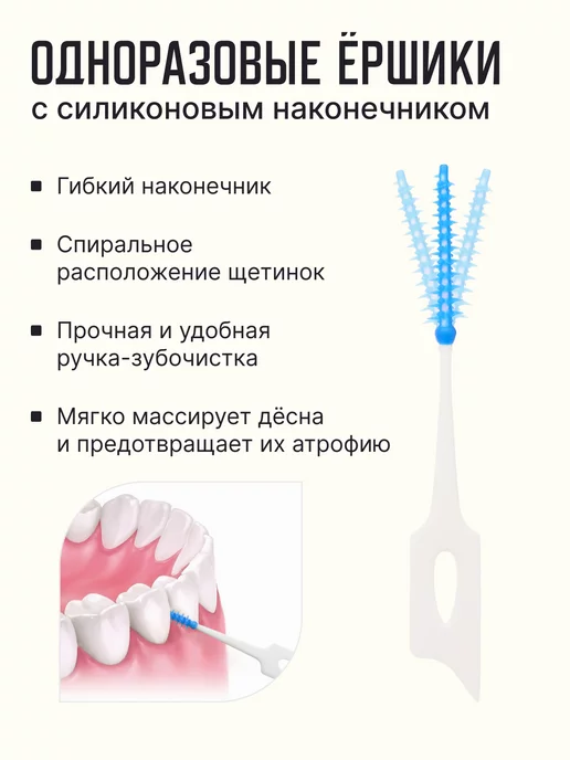 NEW HAPPY SMILE Межзубные ершики зубные для брекетов и зубов набор, вариант, фото 8