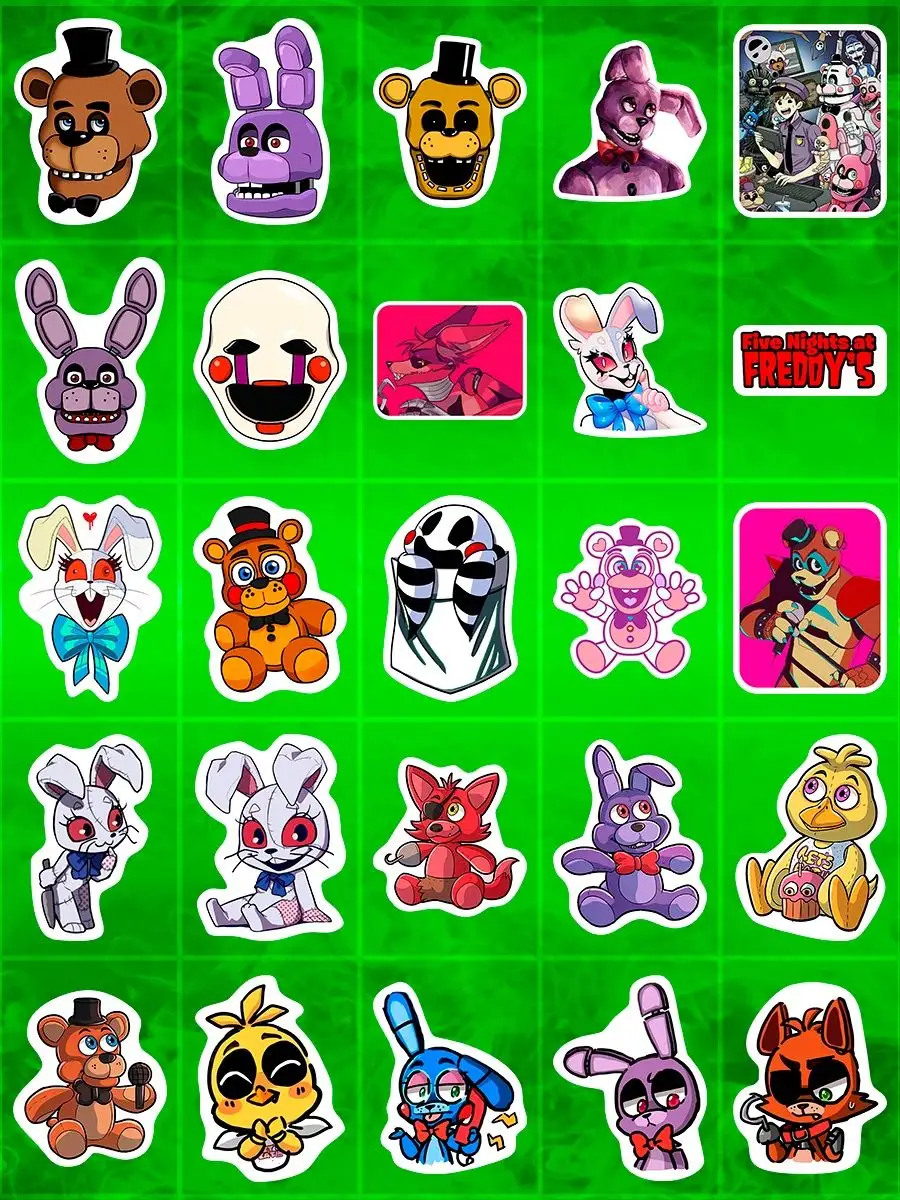 Стикеры наклейки на телефон стикерпак стикербук FNAF фнаф Sticker Rush  119351163 купить за 160 ₽ в интернет-магазине Wildberries