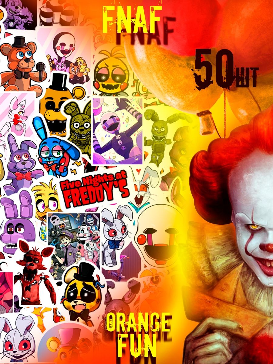 Стикеры наклейки на телефон стикерпак стикербук FNAF фнаф Orange Fun  119353550 купить за 160 ? в интернет-магазине Wildberries