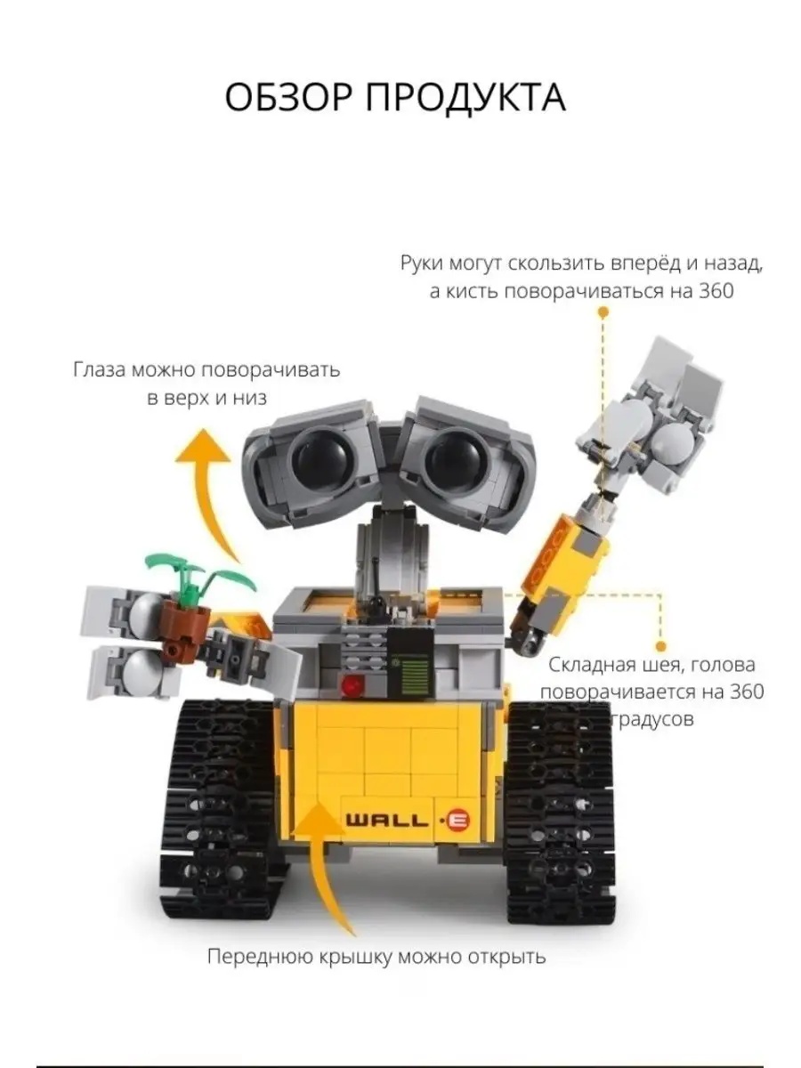 Конструктор робот Валли WALL-E LEGO 119526801 купить за 1 161 ₽ в  интернет-магазине Wildberries