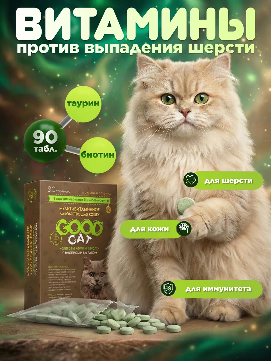 Витамины для кошек от выпадения шерсти