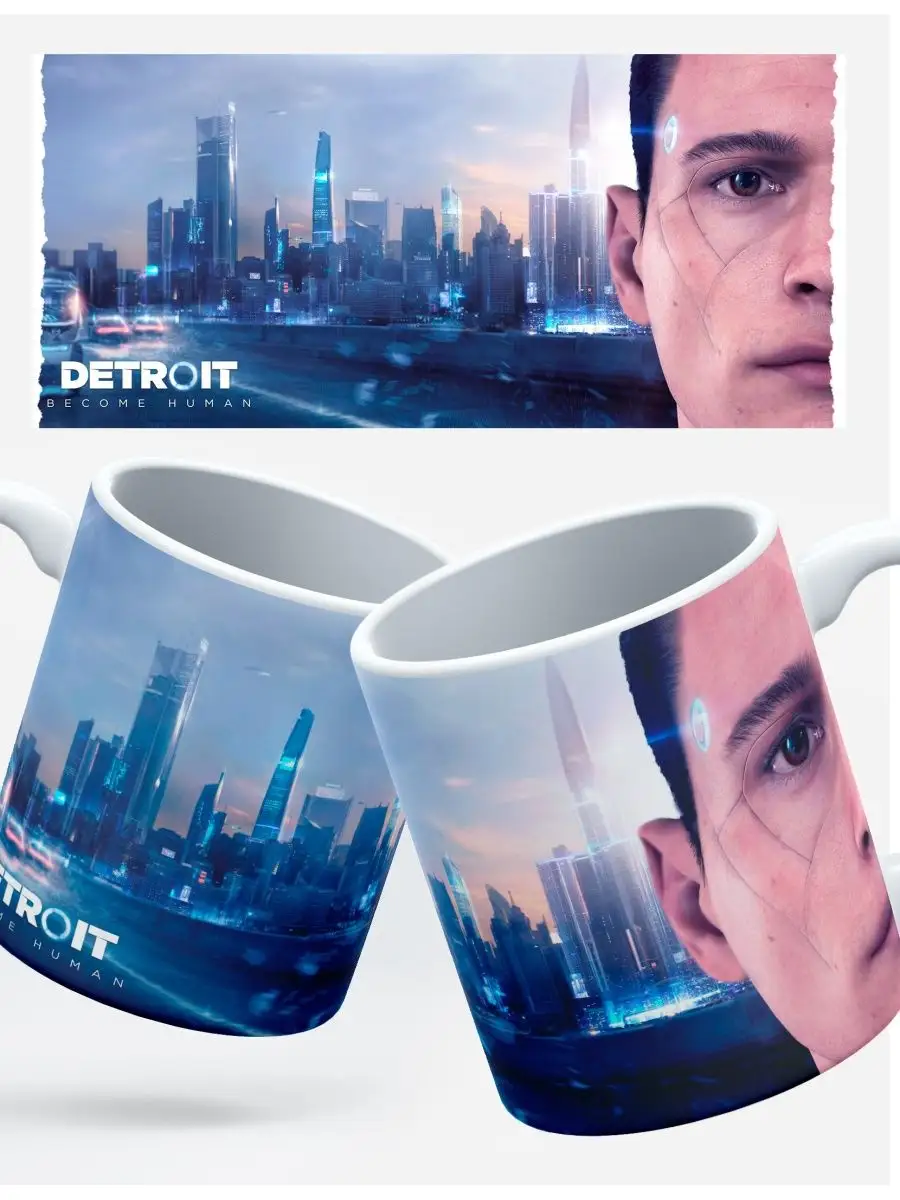 кружка с принтом игра Detroit: Become Human RocketCup 119752257 купить за 1  210 драм в интернет-магазине Wildberries