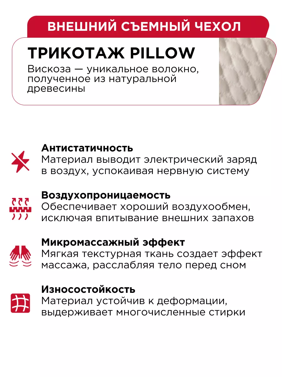 Подушка ортопедическая Spring Pillow с пружинами Askona 119760160 купить в  интернет-магазине Wildberries