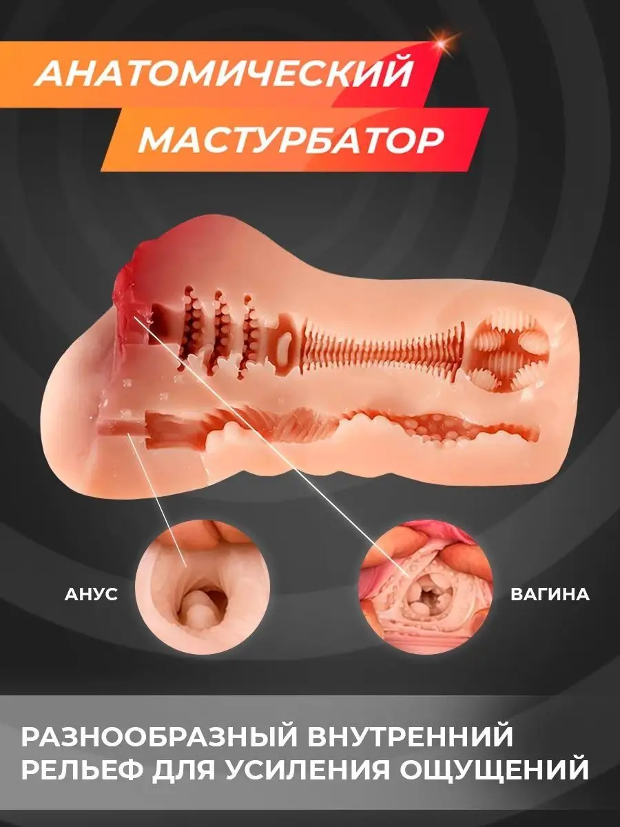 TOYMATE Мастурбатор резиновая вагина попа