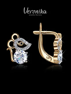 Серьги серебро 925 пробы мышки Veronika jewelry factory 119837111 купить за 1 185 ₽ в интернет-магазине Wildberries