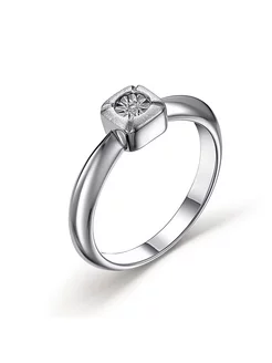 Кольцо серебро 925 с бриллиантом Алькор 119893854 купить за 2 373 ₽ в интернет-магазине Wildberries