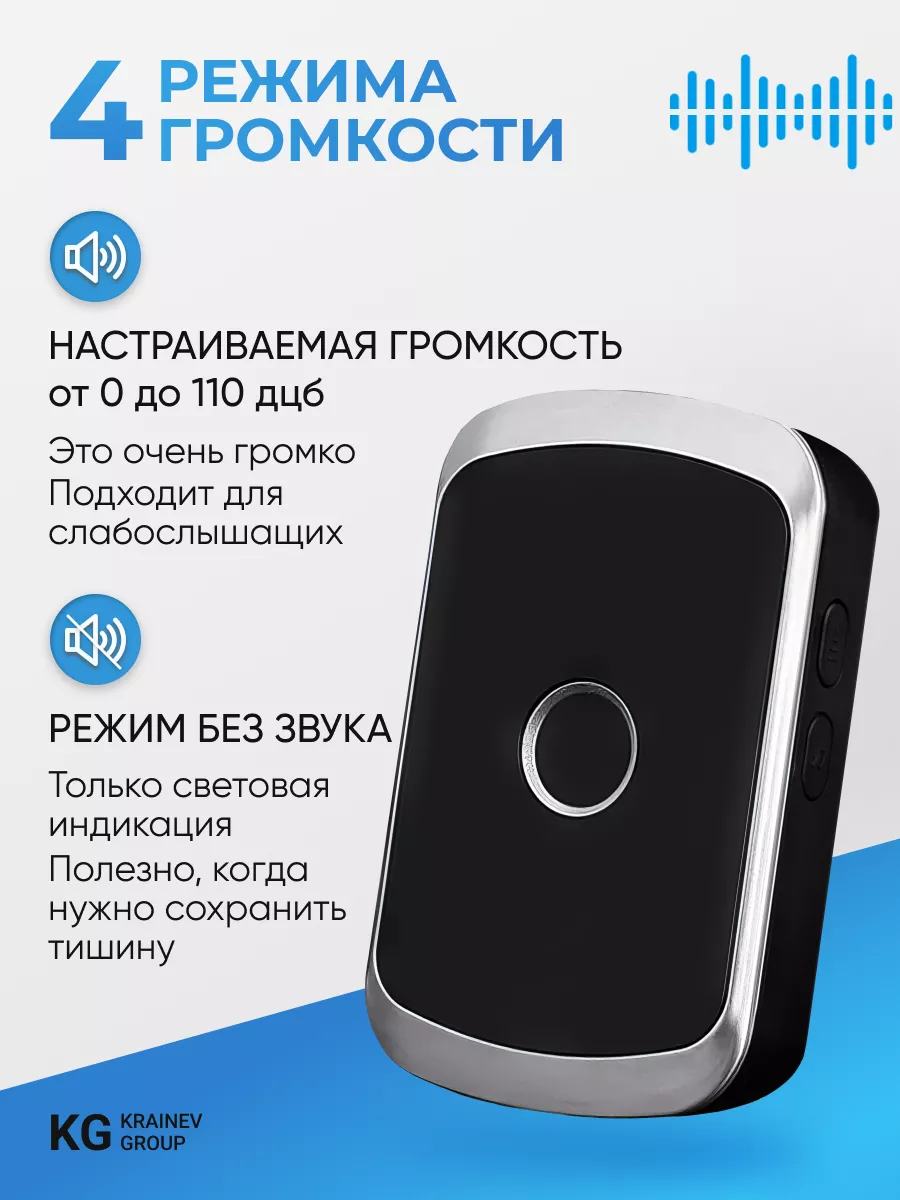 Звонок беспроводной дверной в розетку KRAINEV ELECTRONICS 119942439 купить  за 748 ₽ в интернет-магазине Wildberries