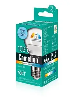 Светодиодная лампа с изменением цветовой температуры Camelion 120075405 купить за 241 ₽ в интернет-магазине Wildberries