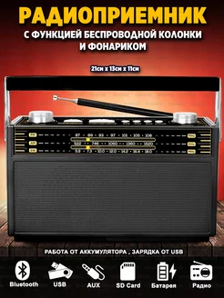 Радио с аккумулятором колонка Bluetooth HGDUE 120155718 купить за 924 ₽ в интернет-магазине Wildberries