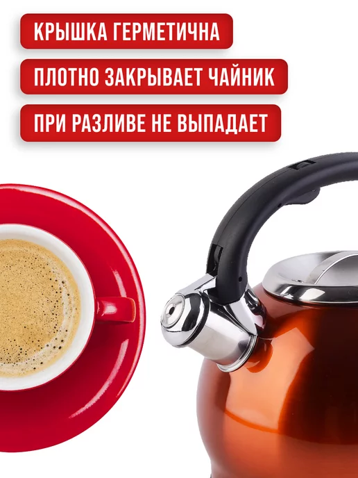 Чайник со свистком для плиты 3 л - фото 10