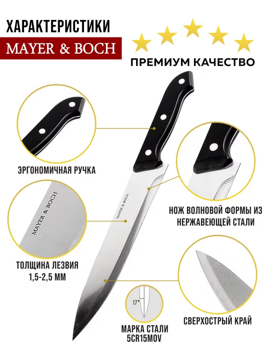Набор кухонных ножей - фото 2