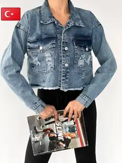 Куртка джинсовая с эффектом потертости MANILLA 120269539 купить за 2 007 ₽ в интернет-магазине Wildberries