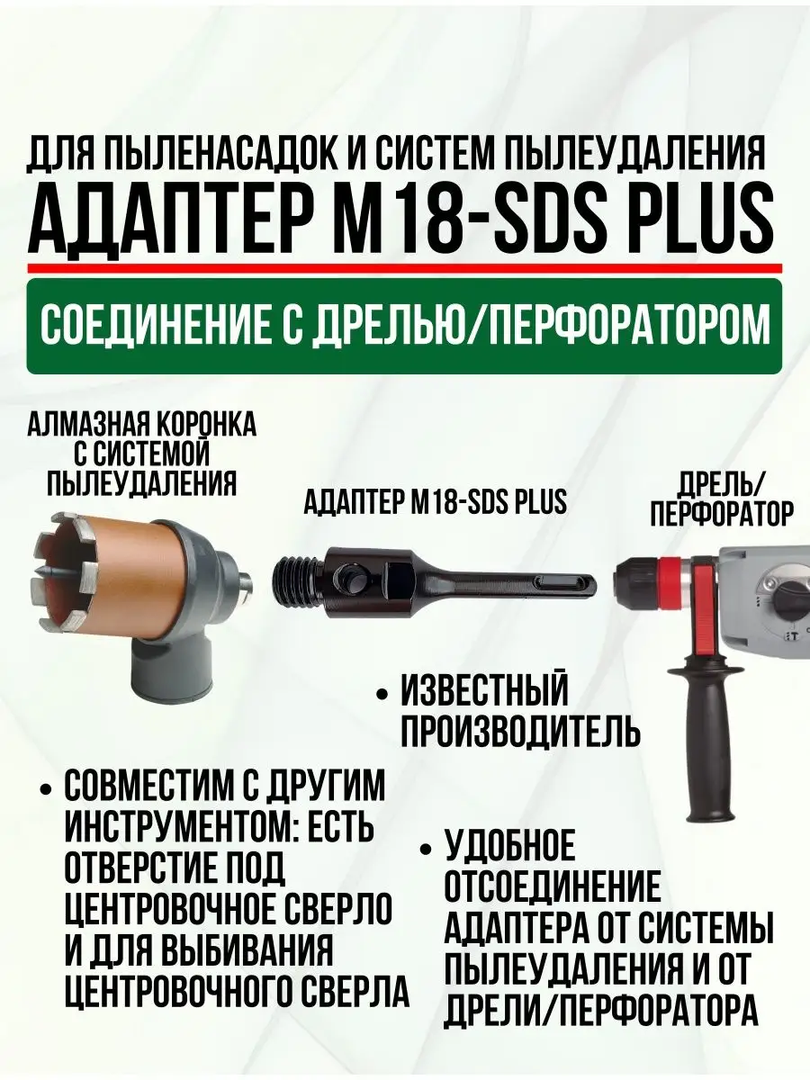 TREND TOOLS Адаптер М18-SDS Plus для системы пылеудаления