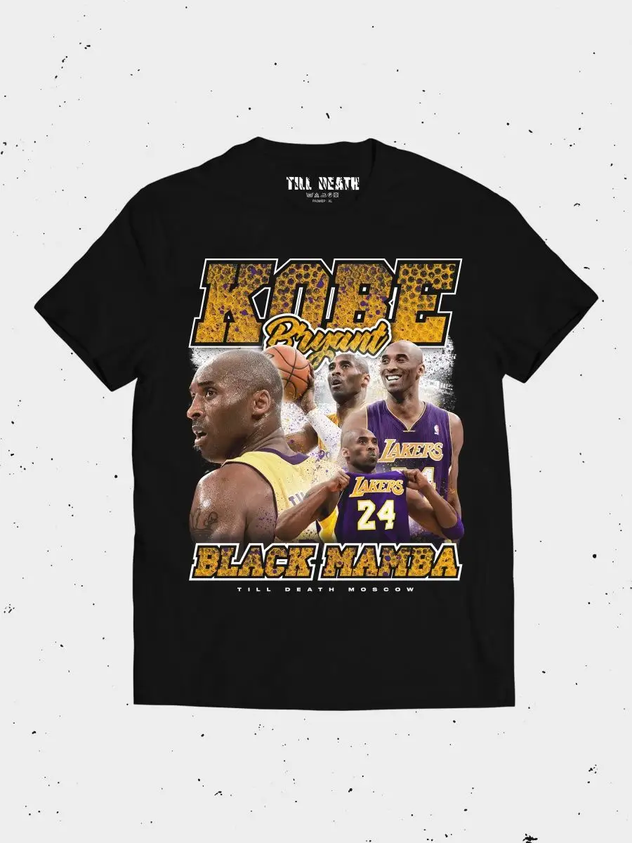 Футболка Kobe Bryant Коби Брайант Lakers Till Death Moscow 120322837 купить  за 2 064 ₽ в интернет-магазине Wildberries