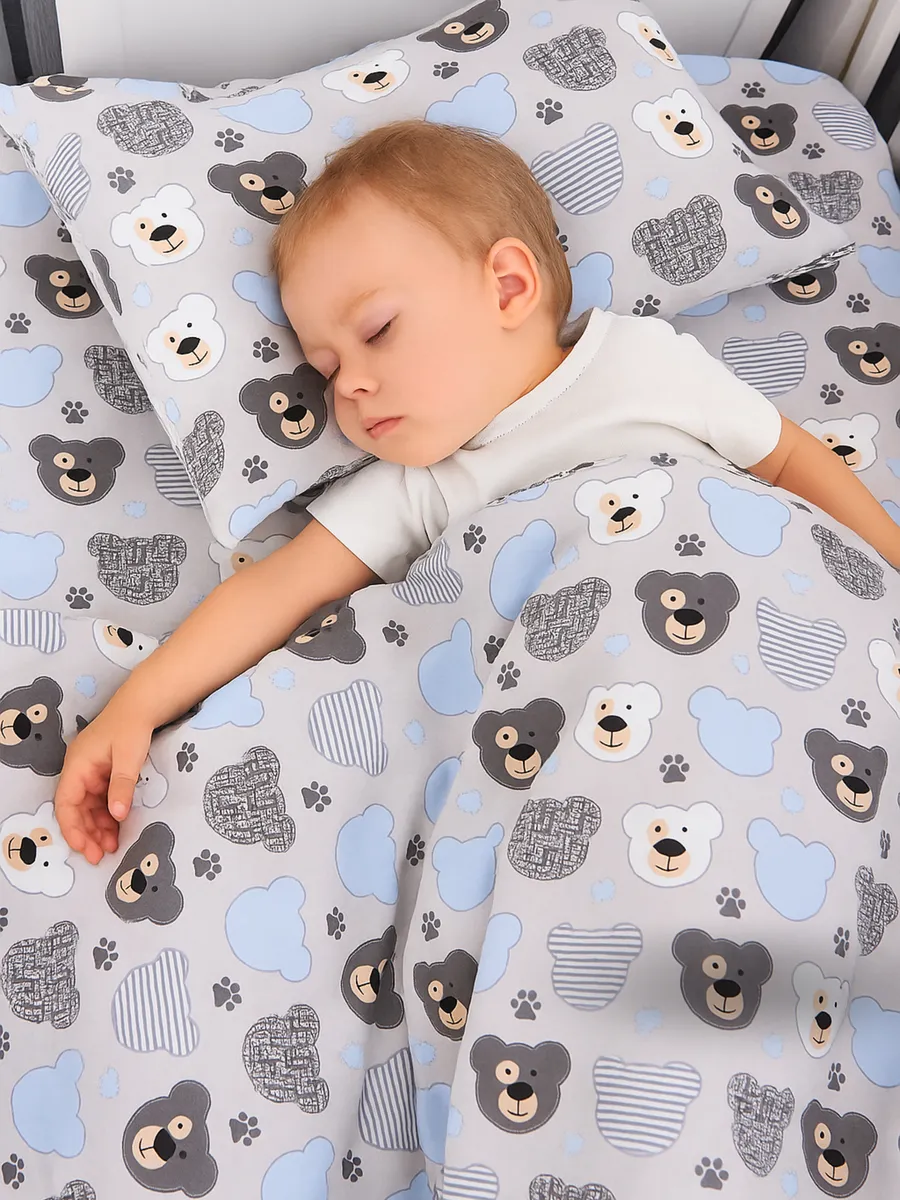 Постельное белье для новорожденных 120х60, Мишки kids