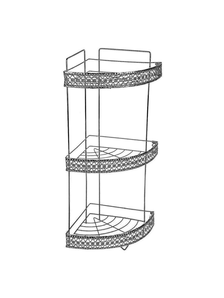 полка для ванной комнаты напольная 3 ярусная
