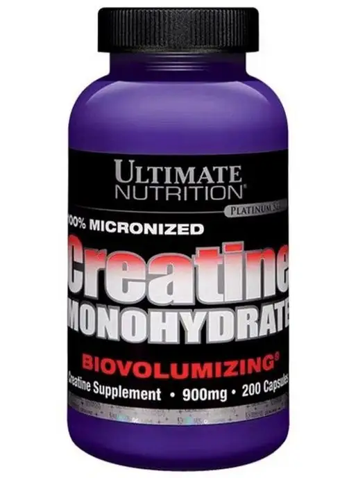 Ultimate Nutrition Creatine Monohydrate 300 грамм, креатин моногидрат, Creatine 200 капсул