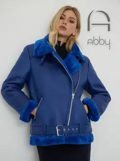 Дубленка авиатор с искусственным мехом Abby 120714876 купить за 3 112 ₽ в интернет-магазине Wildberries