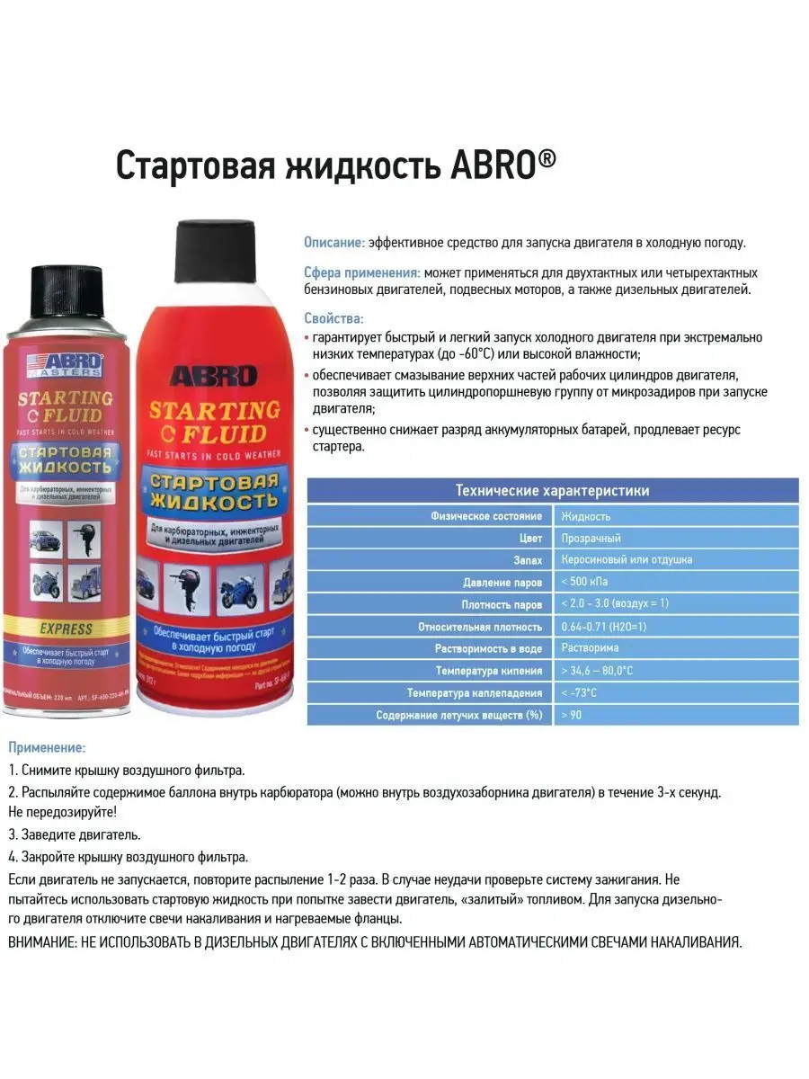 Быстрый старт ABRO Abro 120770452 купить за 670 ₽ в интернет-магазине  Wildberries