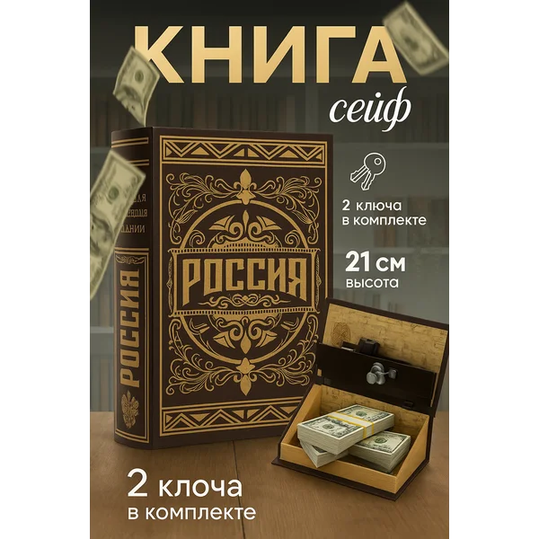 Книга шкатулка для денег