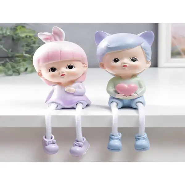 Фигурки 2шт Малыш-котик/Малышка-зайка