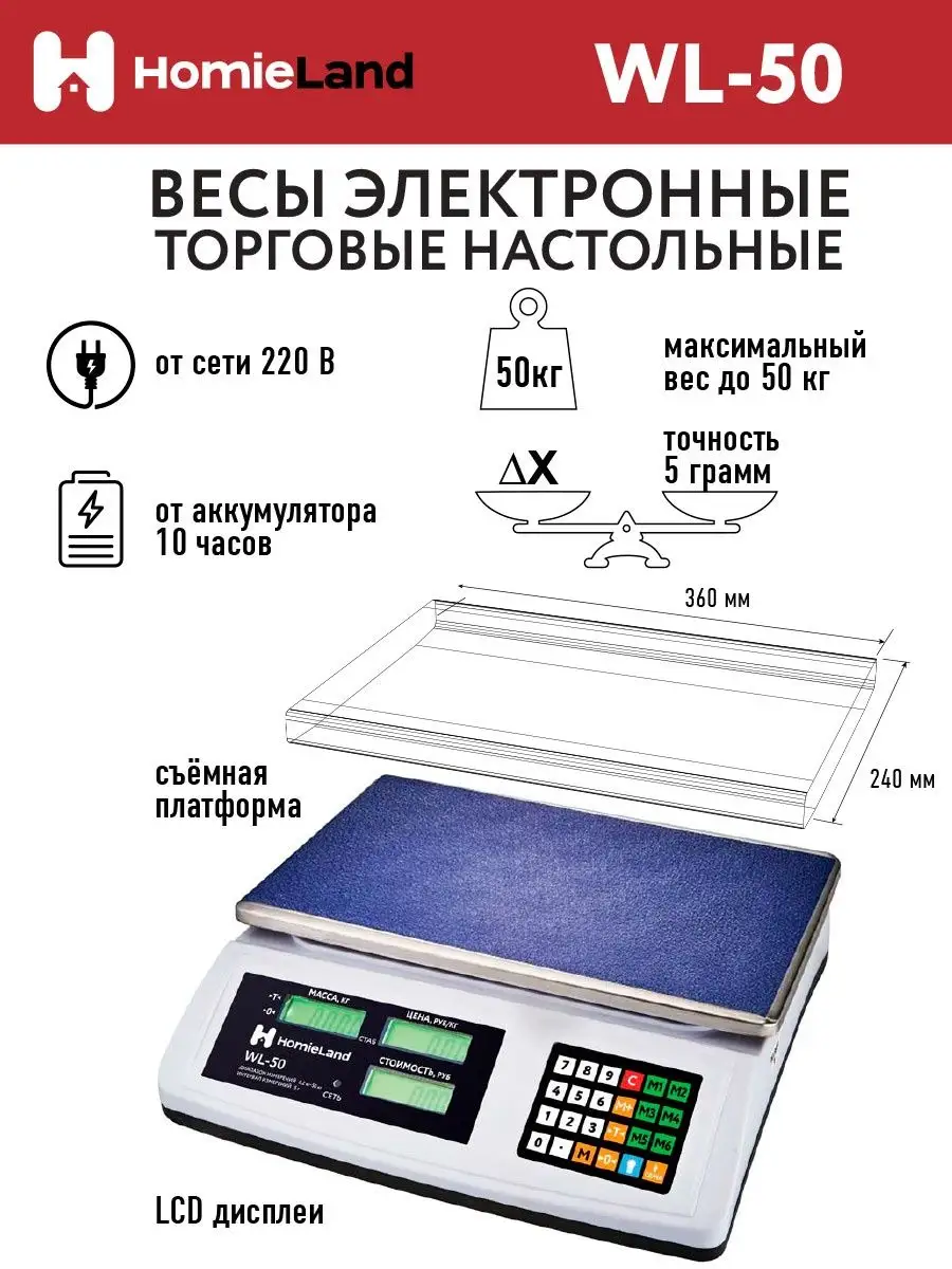 Весы торговые электронные